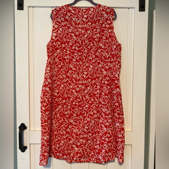 Vintage House Dress Red Floral - Picture 1 of 8